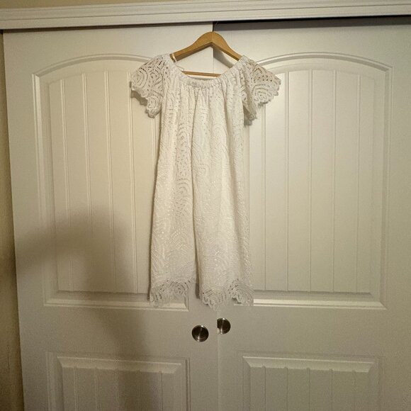 Lilly Pulitzer Marble Dress XXS Resort White Marine Tropic Lace NWT NEW Eyelet - Picture 1 of 3